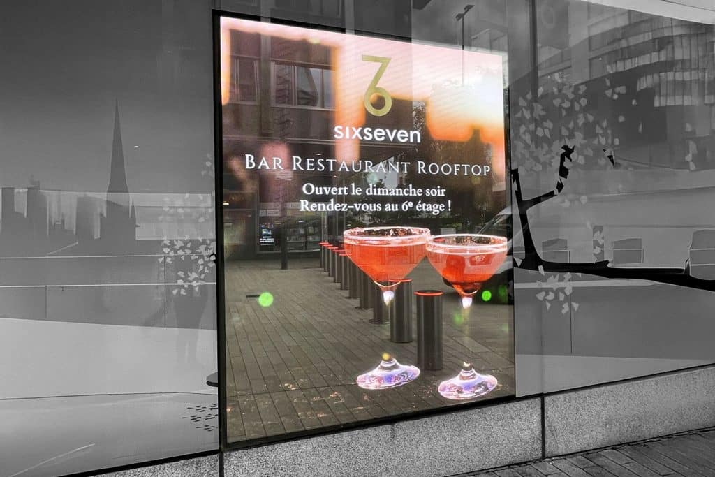 ecran led vitrine - HTVLED - High Tech Vision